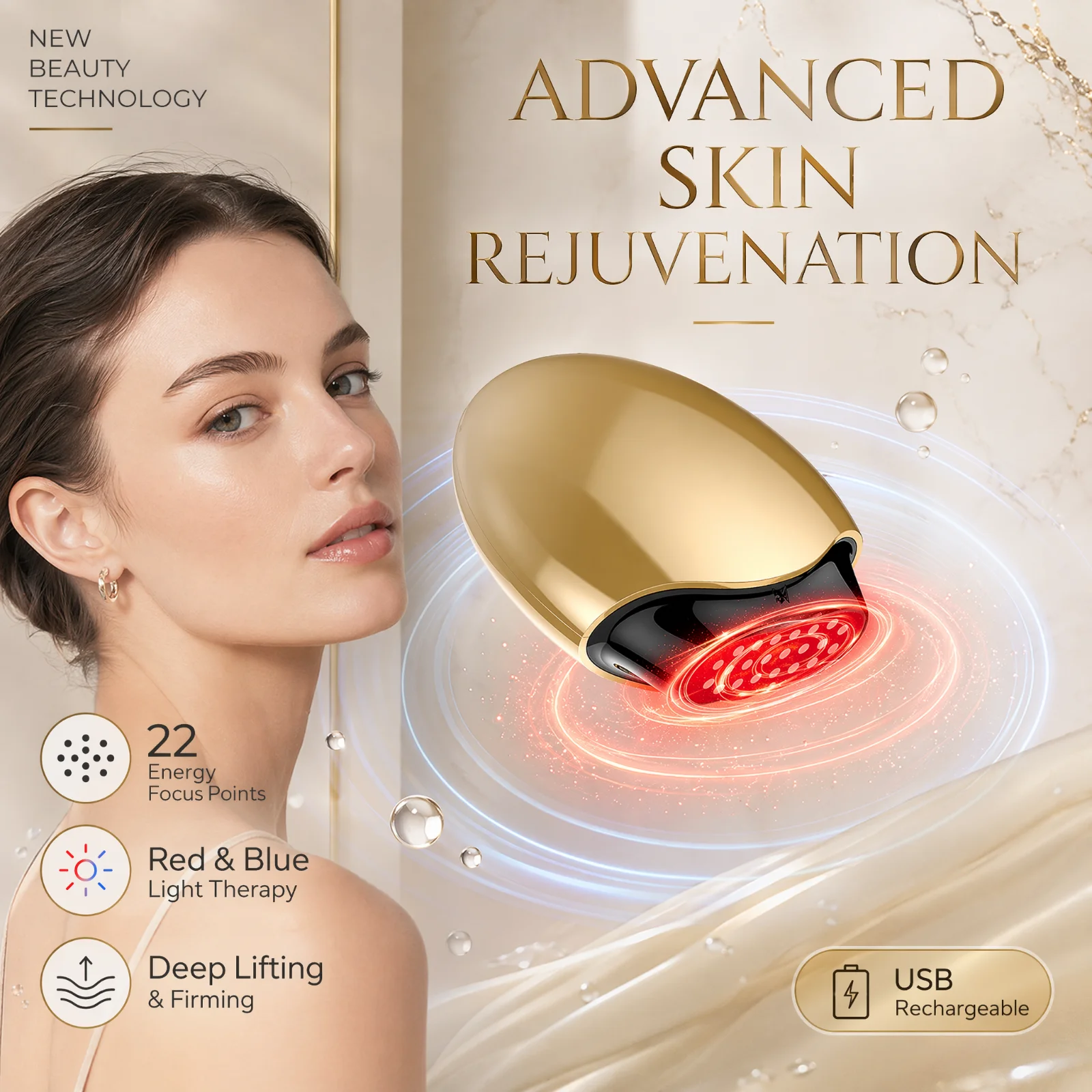 Galvanic Skin Sensor - Appareil de beauté au collagène, masseur