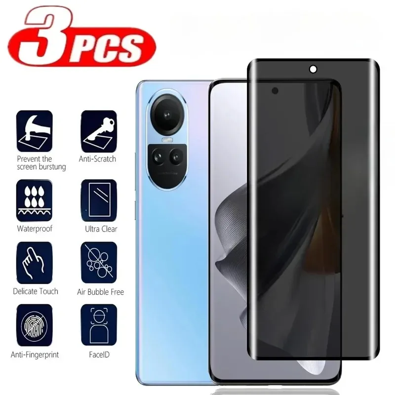 Oppo Reno 12 - Protecteur d'écran 3D, 3 pièces, verre