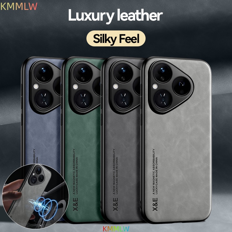 Huawei Pura 70 - Étui en cuir de luxe pour